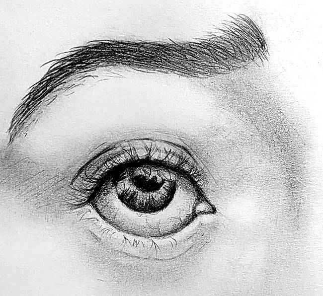 Eye Study II, pencil